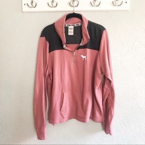 VS PINK Mauve Pink Half Zip